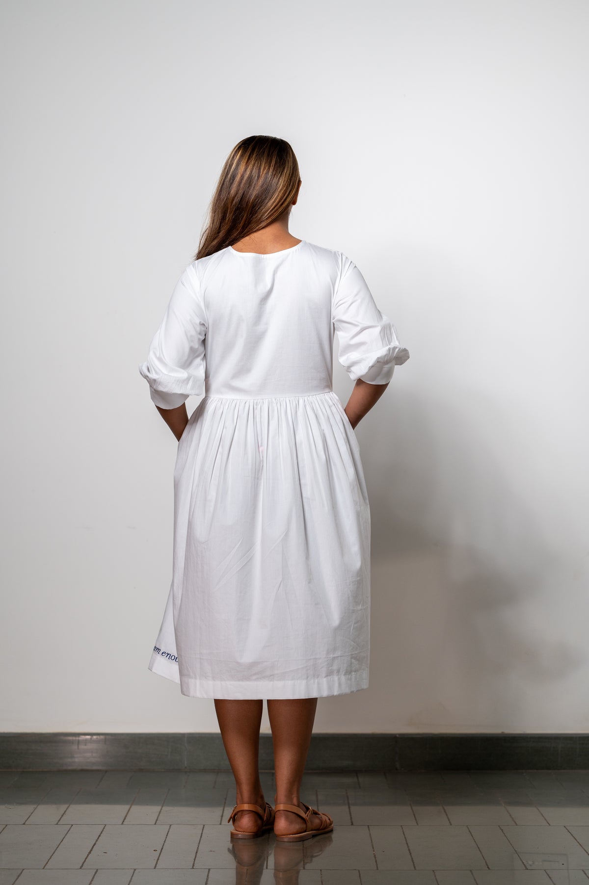MINIMALIST WHITE MUSE DRESS