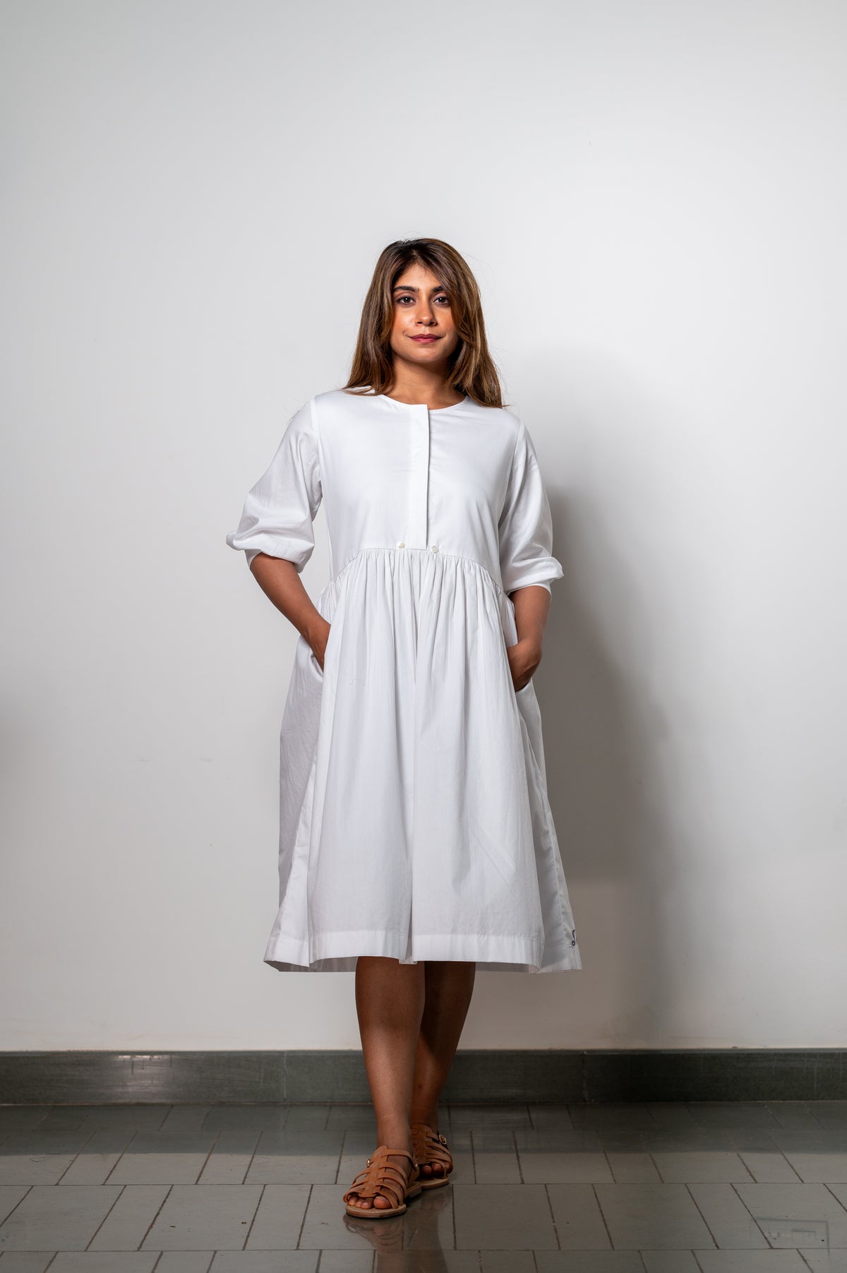 MINIMALIST WHITE MUSE DRESS