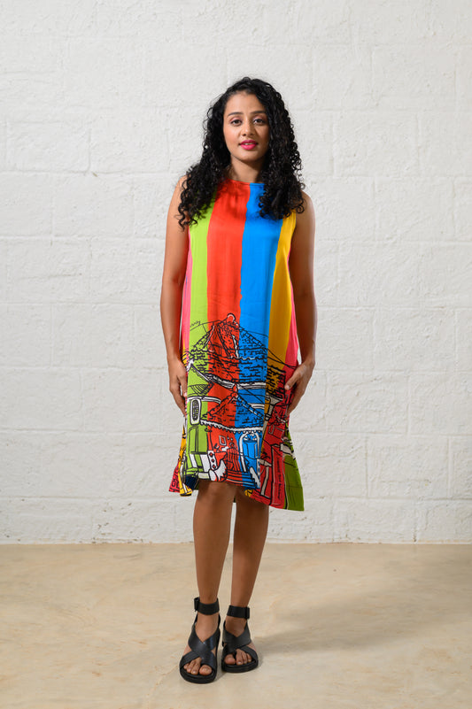 GOAN MOSAIC SHIFT DRESS
