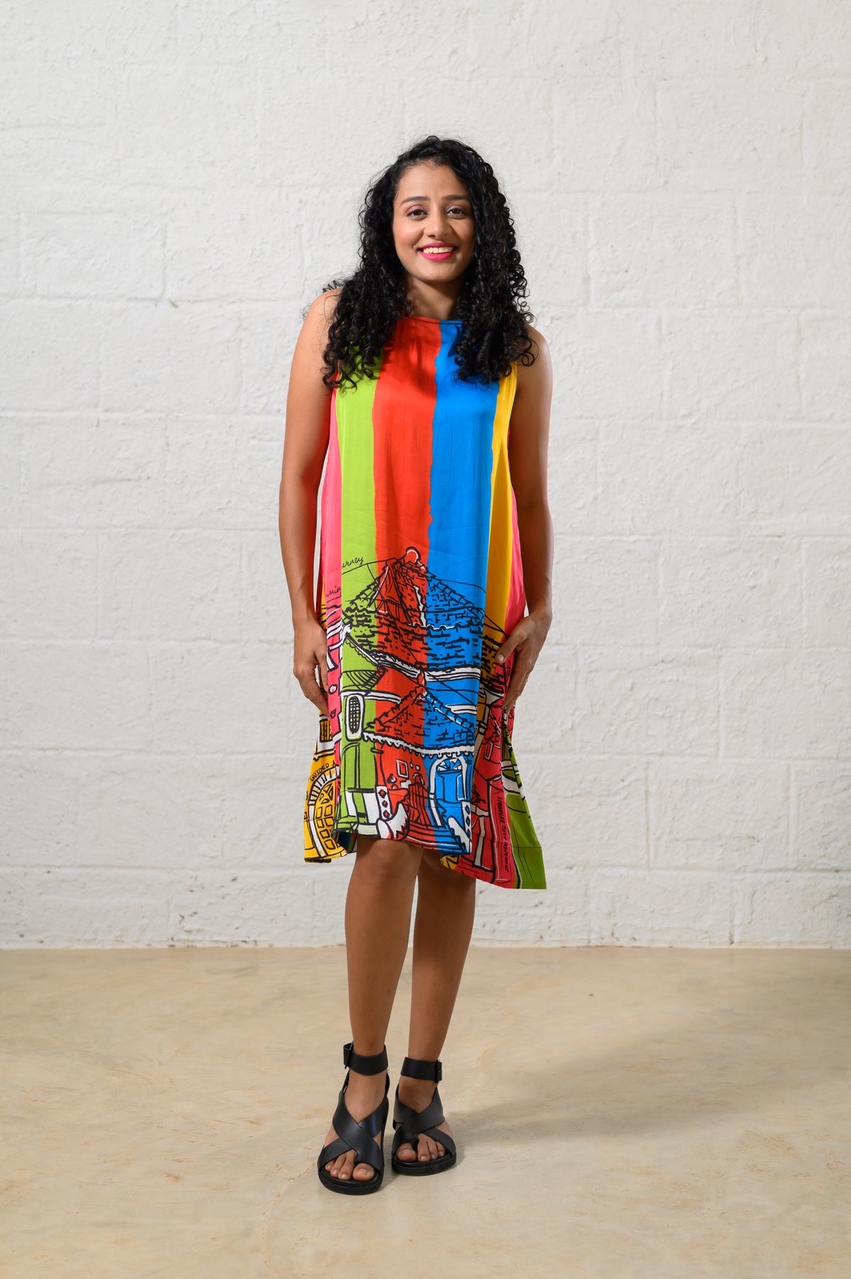 GOAN MOSAIC SHIFT DRESS