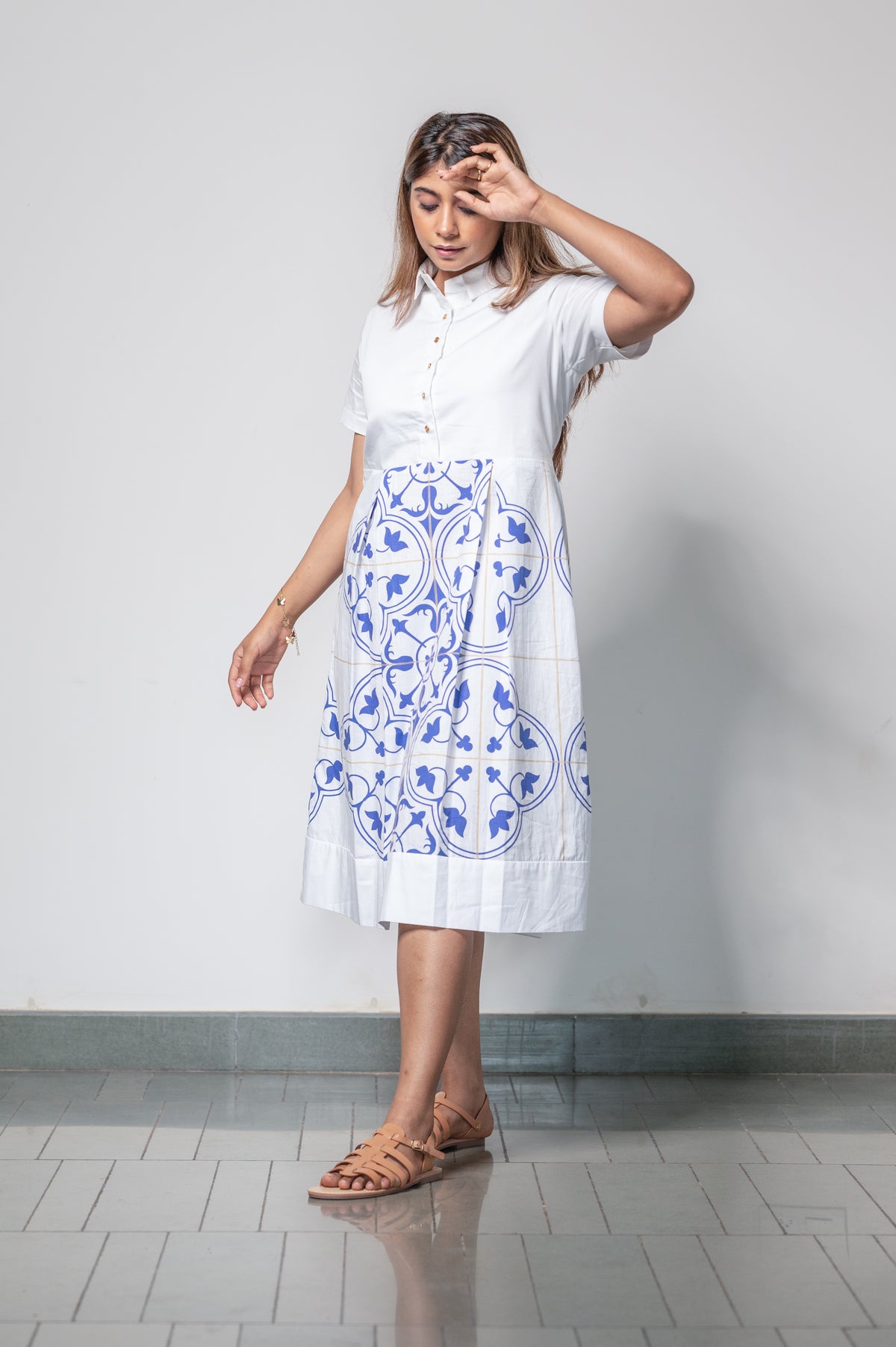 CLASSIC TILE SHIRT DRESS