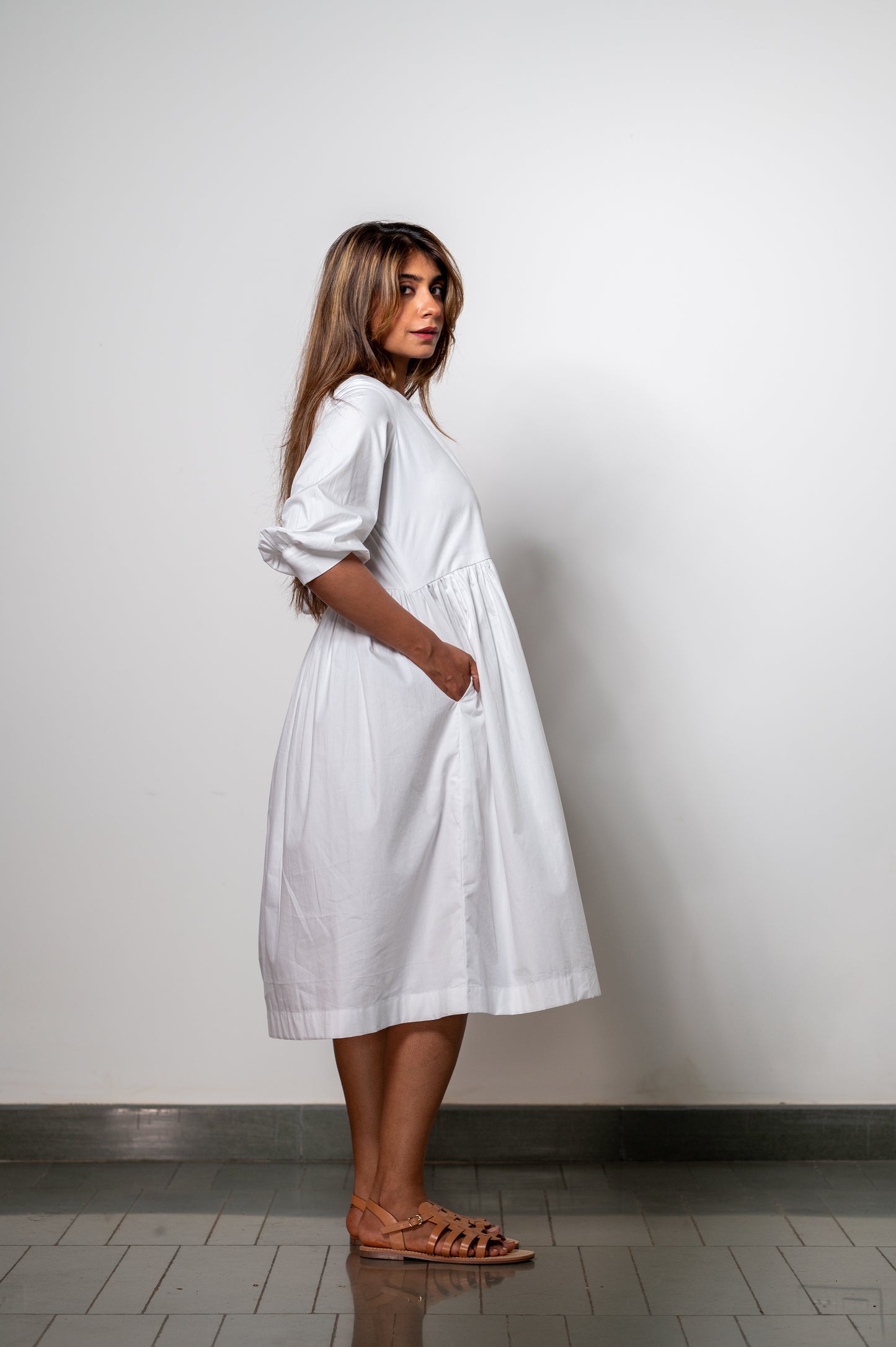 MINIMALIST WHITE MUSE DRESS