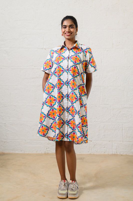 GOAN MOSAIC SHIRT DRESS