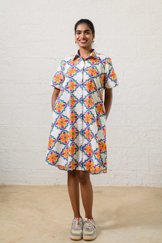 GOAN MOSAIC SHIRT DRESS