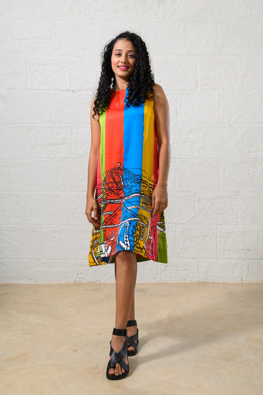 GOAN MOSAIC SHIFT DRESS