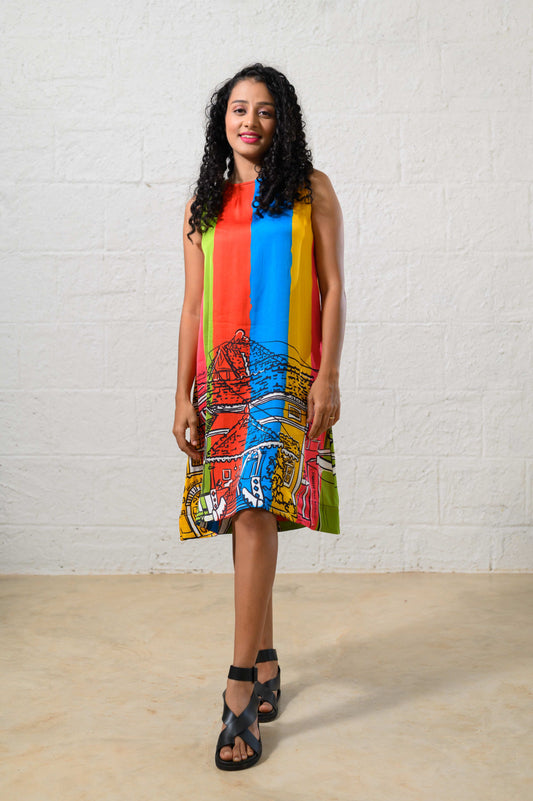 GOAN MOSAIC SHIFT DRESS