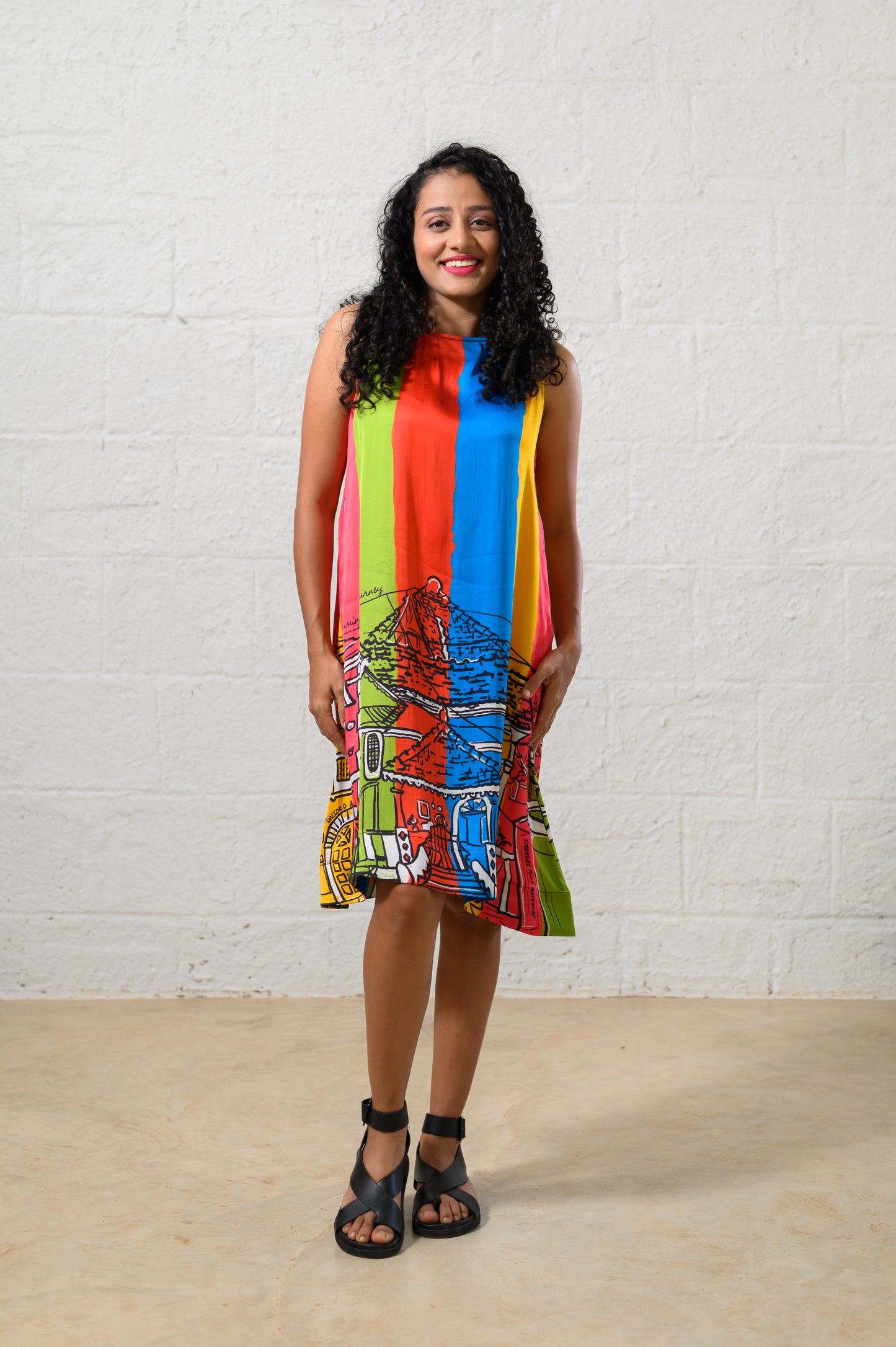 GOAN MOSAIC SHIFT DRESS