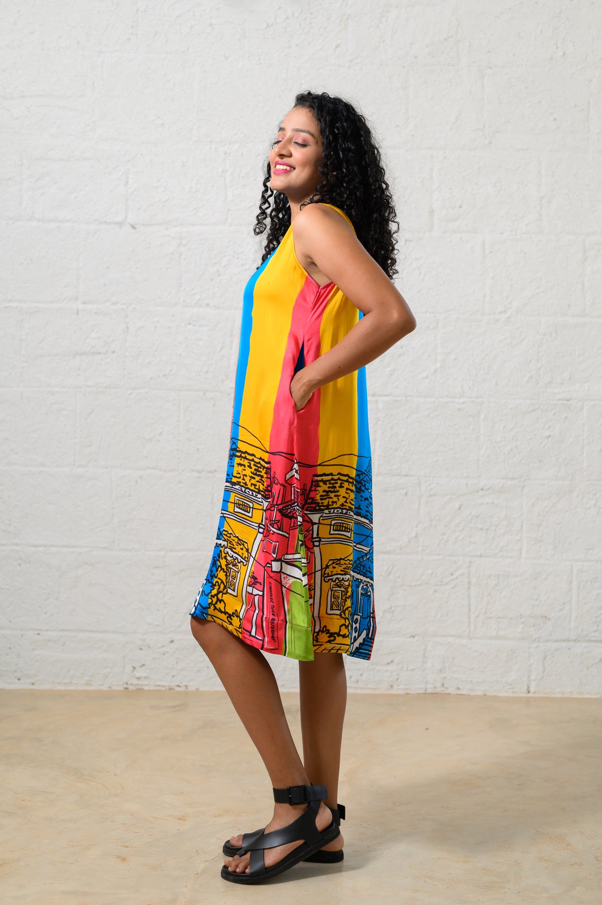 GOAN MOSAIC SHIFT DRESS