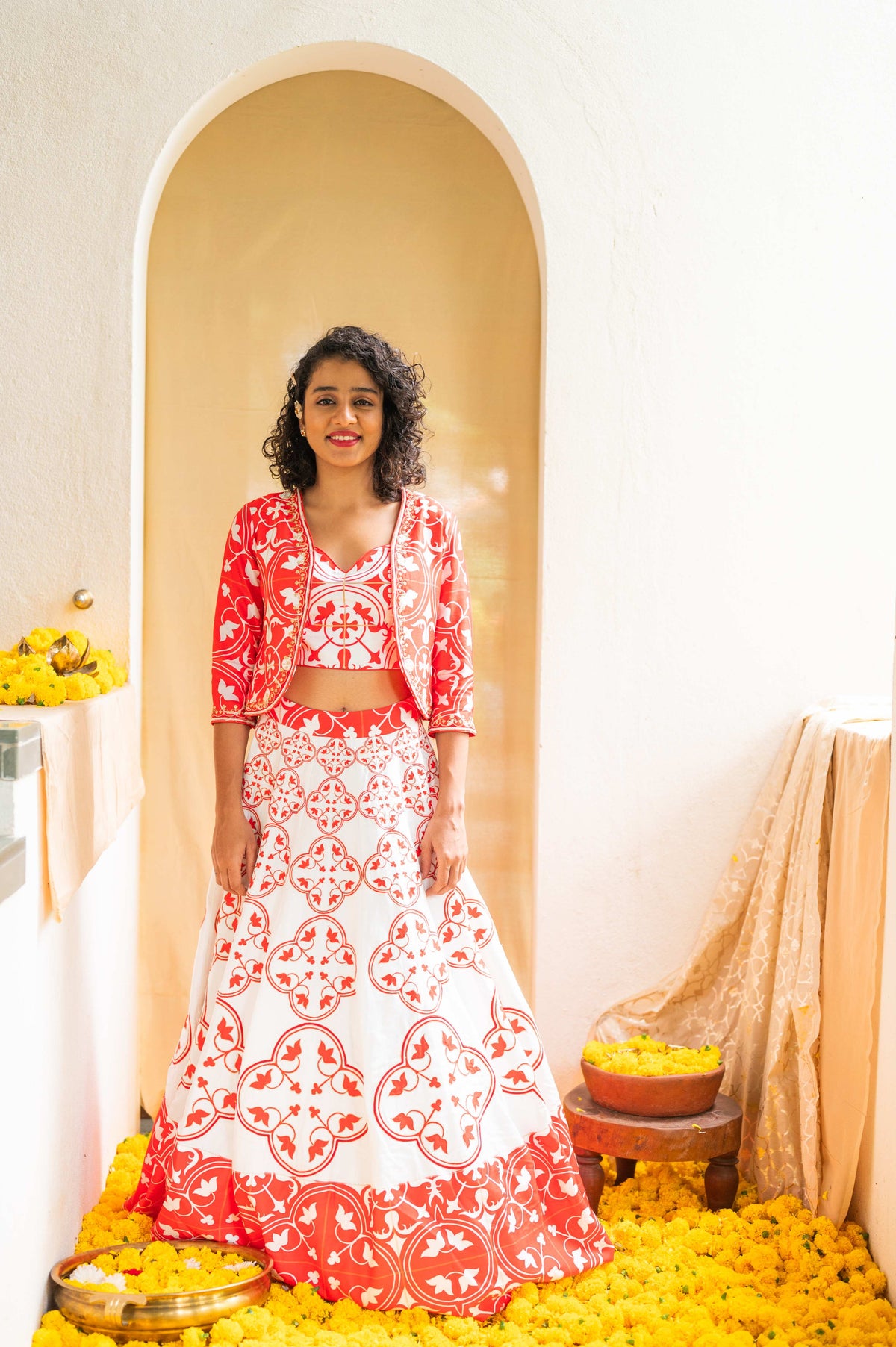 RED RHAPSODY TILES SUIT (3 PCS SET)