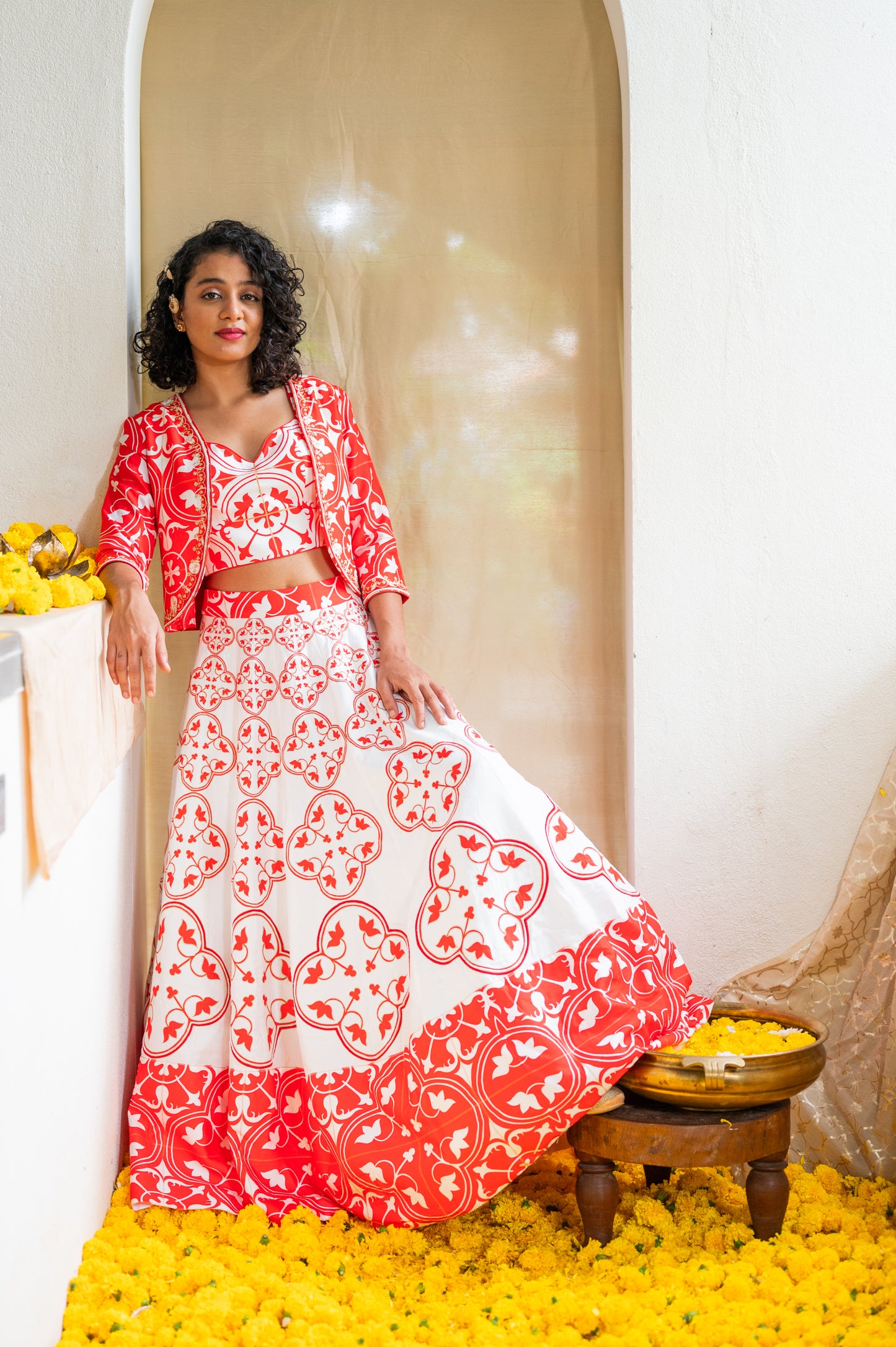 RED RHAPSODY TILES SUIT (3 PCS SET)