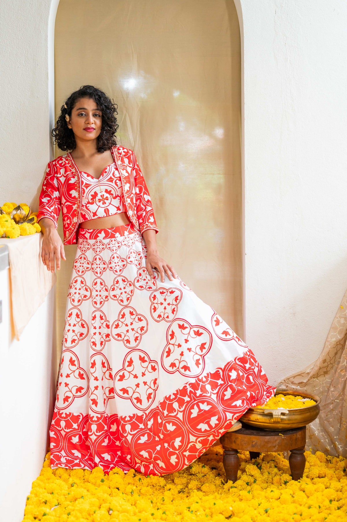 RED RHAPSODY TILES SUIT (3 PCS SET)