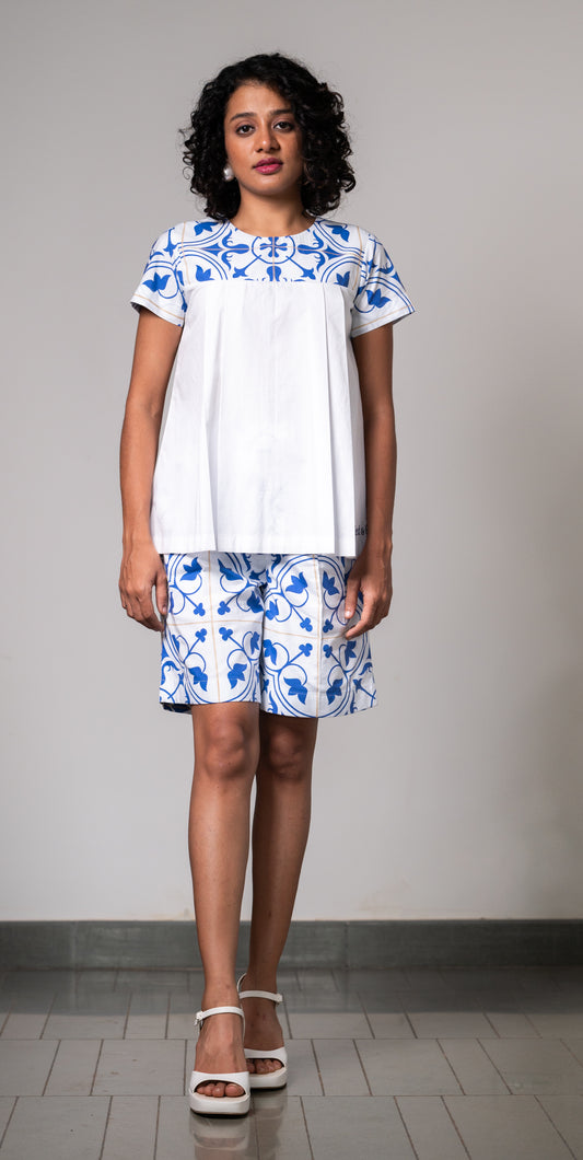 AZULEJOS MINI ADORN SLEEVES TOP