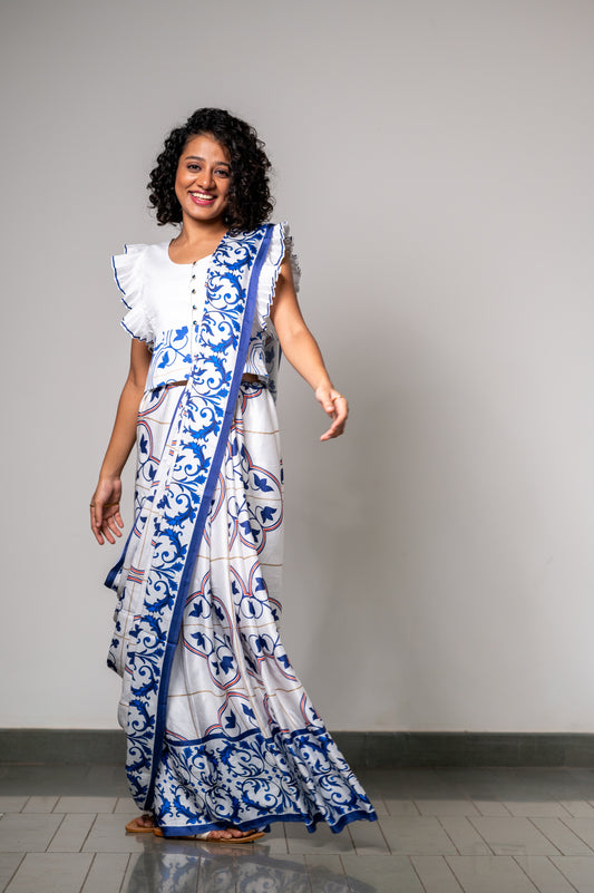 GRACE IN AZULEJOS SAREE