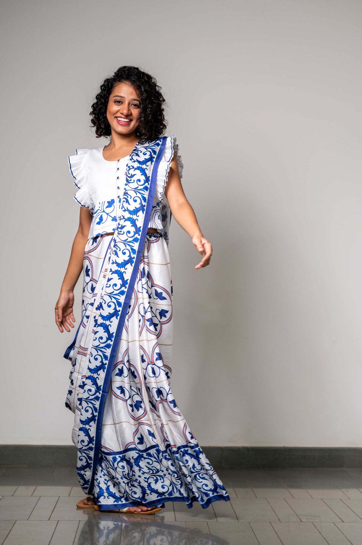 GRACE IN AZULEJOS SAREE