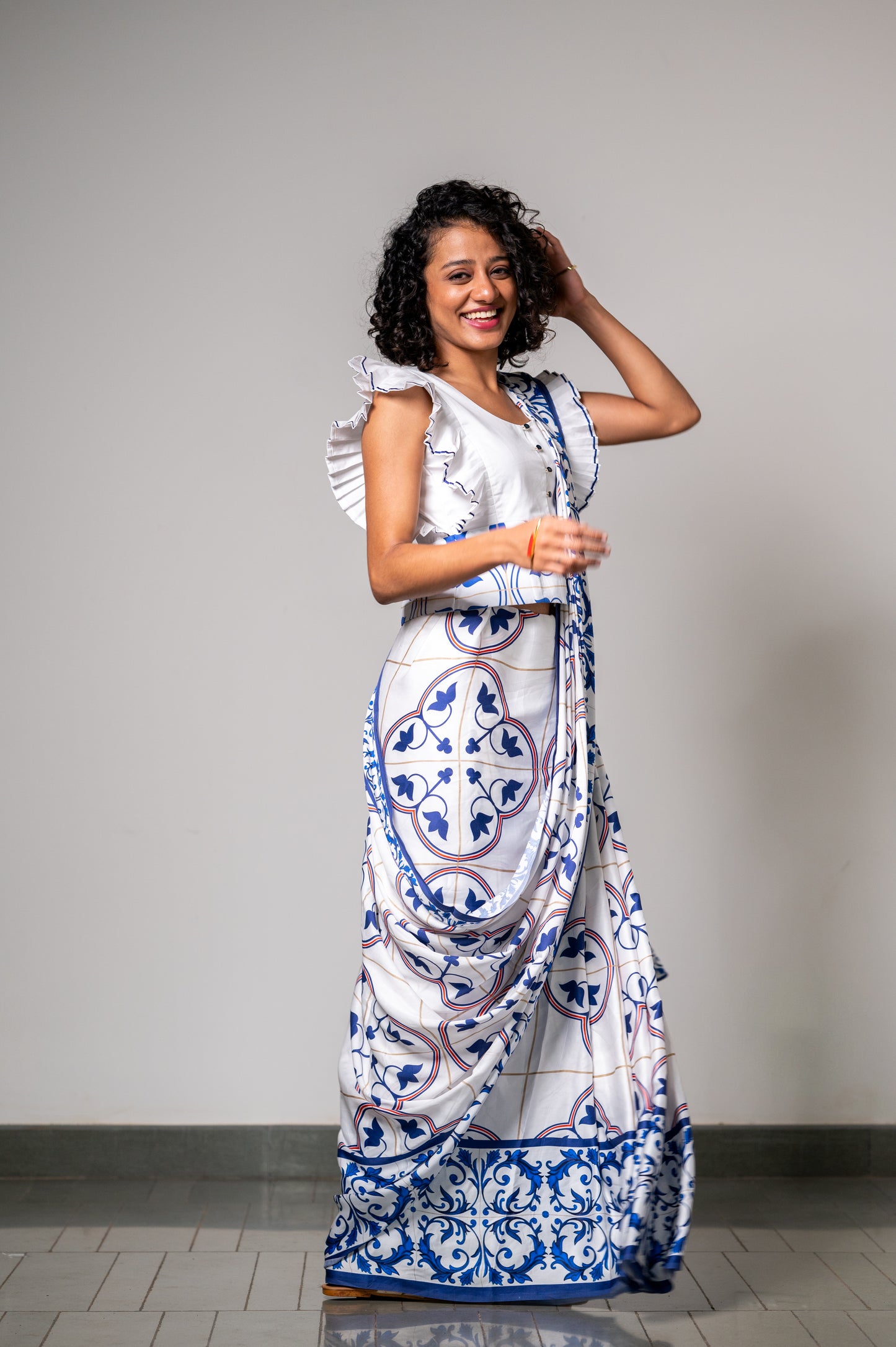 GRACE IN AZULEJOS SAREE