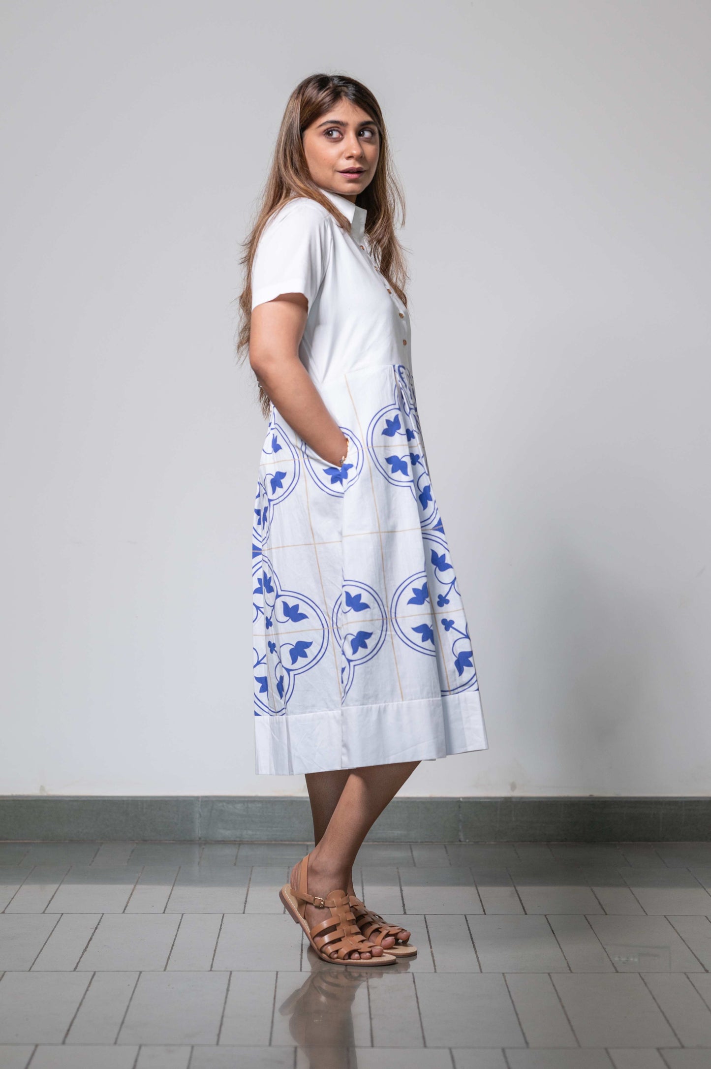 CLASSIC TILE SHIRT DRESS